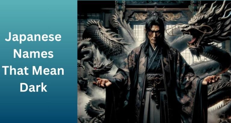 Japanese Names That Mean Dark