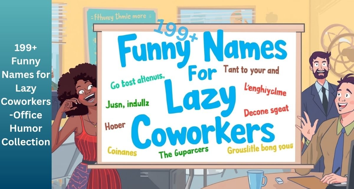 199+ Funny Names for Lazy Coworkers -Office Humor Collection