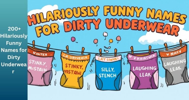 200+ Hilariously Funny Names for Dirty Underwear